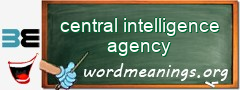 WordMeaning blackboard for central intelligence agency